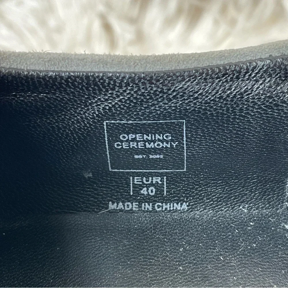 Opening Ceremony Cici Slip On Platform Sneaker suede gray size 40